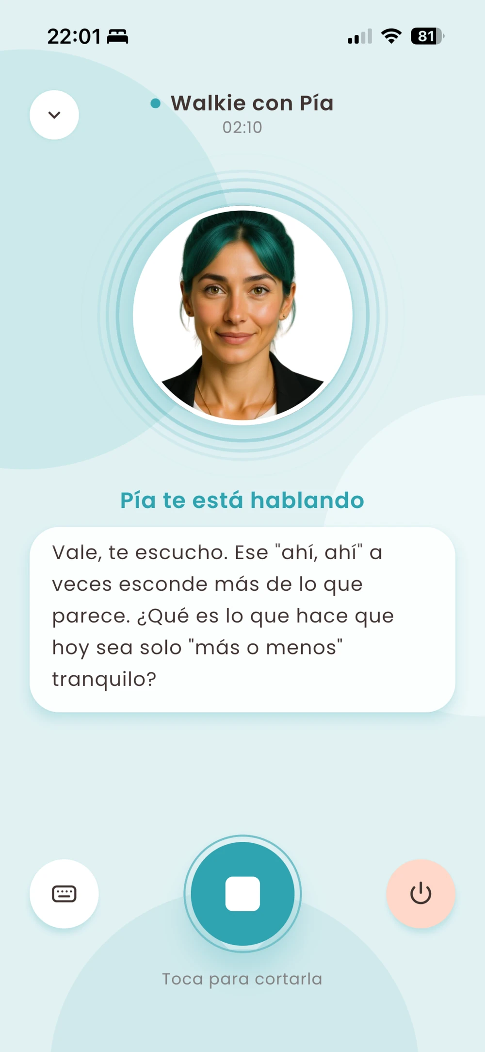 Walkie con Pía: Pía respondiendo por voz